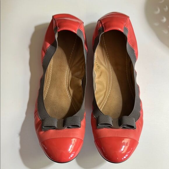 Ferragamo Elasticated Ballet Flats Shoes Sz 10M Made in Italy Coral - Picture 8 of 15
